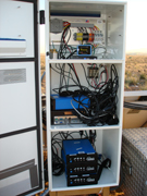 inside of main enclosure which houses all other equipment