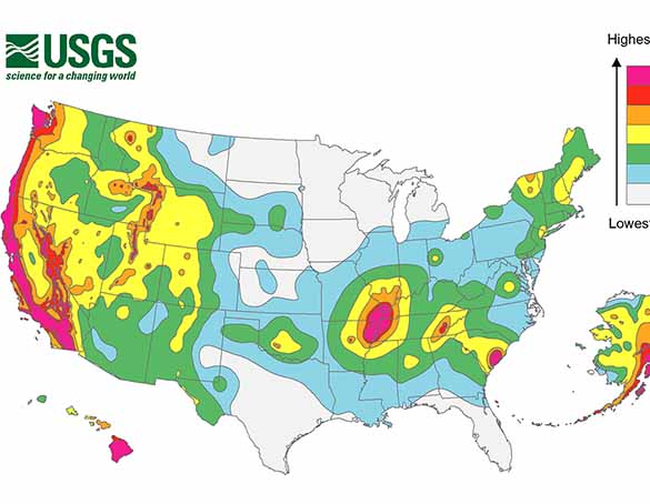 Seismic Hazard Map of Conterminous United States