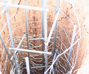 wire and rebar support for lone pillar MFP0