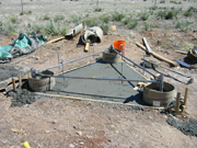 tri-pillar after concrete was poured