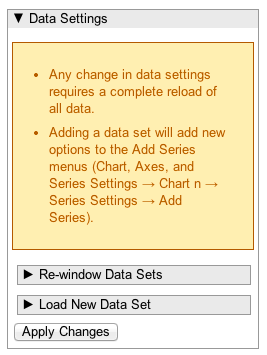 Data Settings Menu