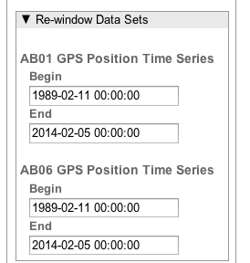 Re-window Data Sets