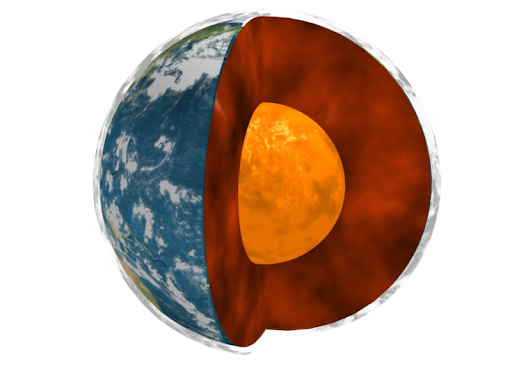 illustration of Earth's interior