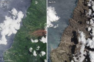 before-and-after satellite images