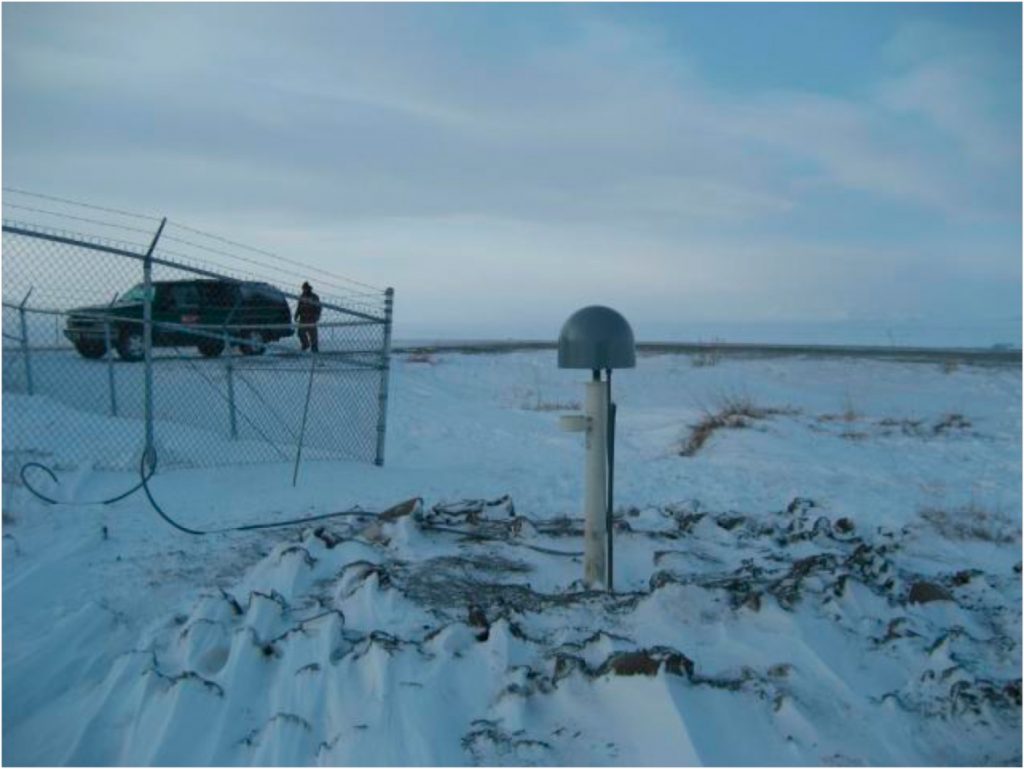 Thermopile monument suited for the permafrost in central and northern Alaska 
