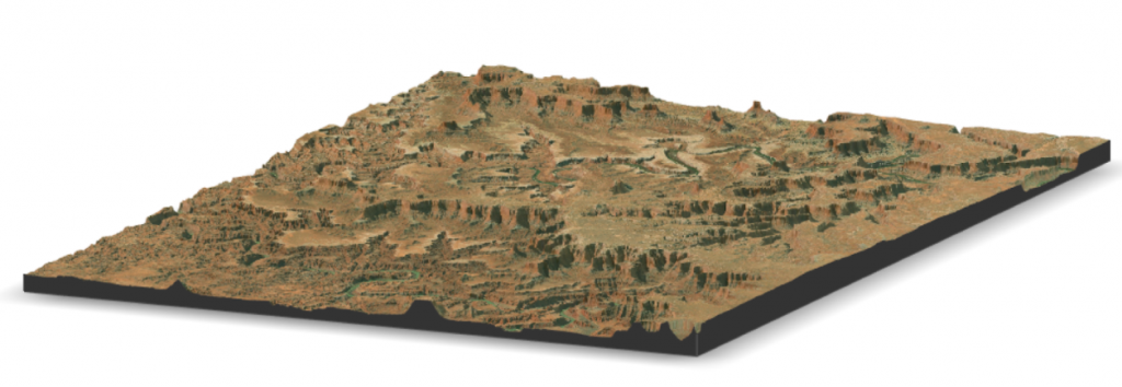 Canyonlands LiDAR and satellite rendering