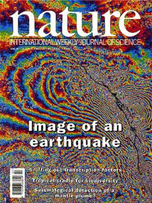 thumbnail of cover of Nature, title reads Image of an earthquake