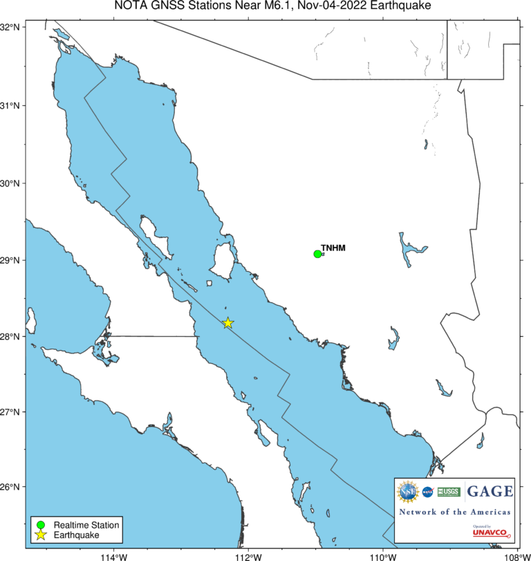 map showing location of station TNHM